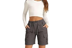 AIMAOMI Girls Hiking Cargo Shorts Kids Bermuda Athletic Summer Casual Uniform Baggy Cargo Shorts with Pockets for Girls