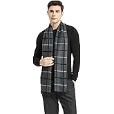 Glen Mila Mens Classic Winter Scarf Cashmere Winter Scarves Long Plain Fashion Formal Soft Scarf for Men