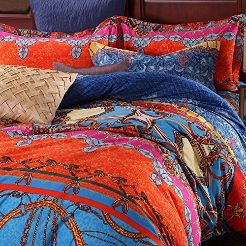 3Pcs Colorful Boho Bedding Set Bohemian Duvet Covers