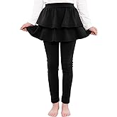BOOPH Little Girls Leggings with Ruffle Tutu Skirts Kids Footless Tights Uniform Pants