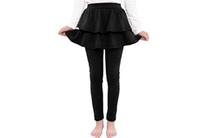 BOOPH Little Girls Leggings with Ruffle Tutu Skirts Kids Footless Tights Uniform Pants