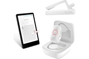 BIFTU Remote Control Page Turner for Kindle Paperwhite Oasis, RF E-Reader Remote Controller, Remote Scrolling Ring for TIK Tok, Camera Shutter Clicker for iPad iPhone iOS Android -White