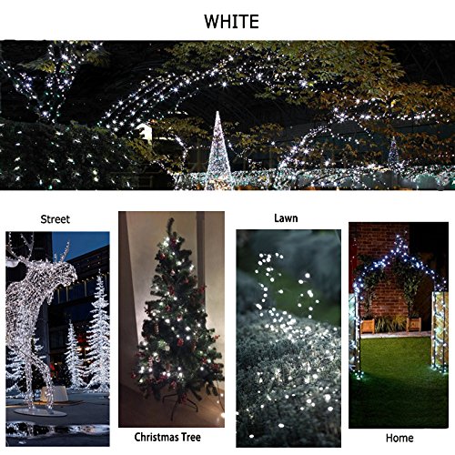 image for RPGT Solar String Lights 500LED USB Charging Fairy String Lights Water