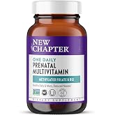 New Chapter One Daily Prenatal Multivitamin, 60 Count | One Daily Prenatal Multivitamin, Methylfolate and Choline, Gentle on Stomach, Non-Constipating Iron, Gluten Free and Non-GMO