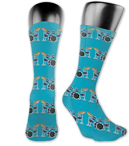 Jazz Drum Printed Crew Socks Colorful UnisexAdult Socks Amazon.co.uk