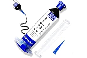 BUFFZIT RTV Silicone Adhesive Sealant – 100% Silicone Waterproof Caulk, Strong Bond, Shrink & Crack Proof – Automotive Gaskets, Engine, Sunroof, Headlights, Windows & Home Repairs (Black, 30g/1oz)