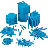 EAI Education Base Ten Intermediate Classroom Set: Blue Plastic - Blocks Only