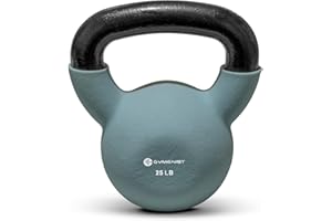 GYMENIST Kettlebell Fitness Iron Weights with Neoprene Coating Around The Bottom Half of The Metal Kettle Bell