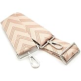 CRAFTMEMORE 2 Inches Shoulder Strap Adjustable Bag Handle Chevron Pattern Crossbody Belt Replacement (Beige Tan JK28)