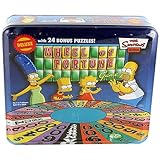 The Simpsons Wheel of Fortune Deluxe Edition with 24 Bonus Puzzles! Comes in Collectible Tin
