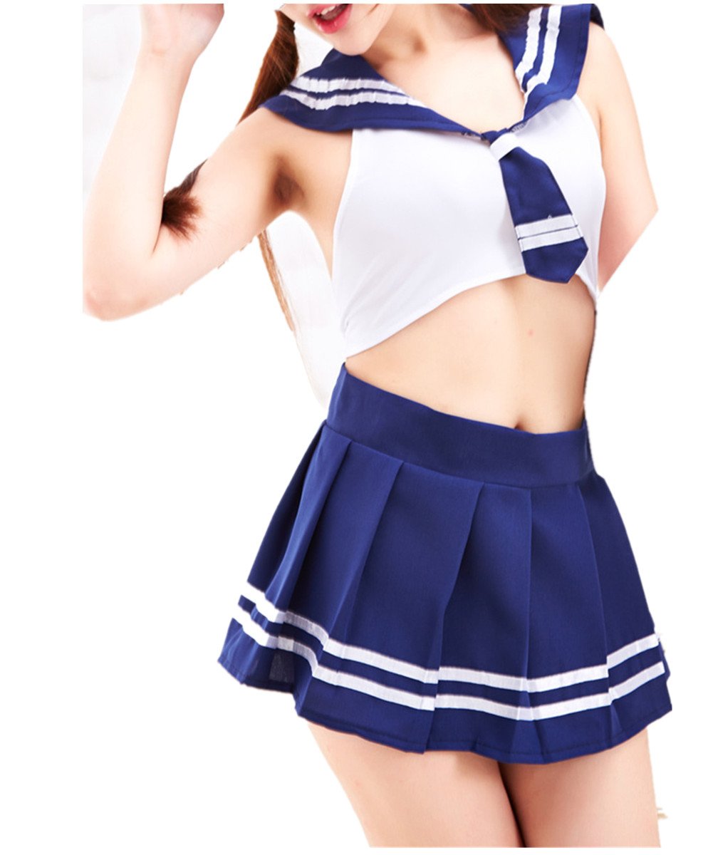 Sexy Lingerie Set Naughty Cosplay Women Role Play Mini Plaid Skirt School Girl Student Uniform Costume