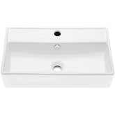 Claire 22" Rectangle Wall Mount Bathroom Sink in Glossy White