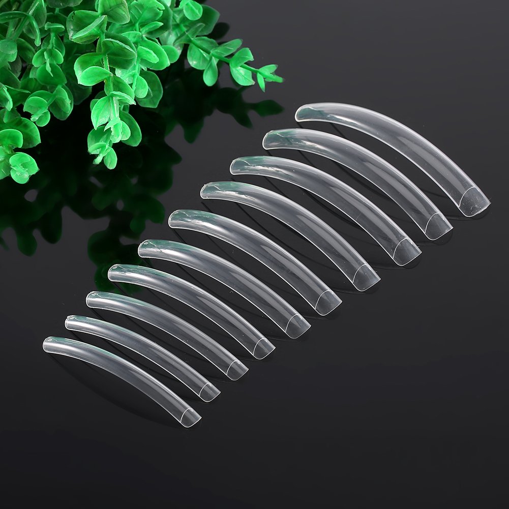 100Pcs Extra Long Half Cover False Nail Art Design Salon Tips Manicure Decoration Tool(Clear)