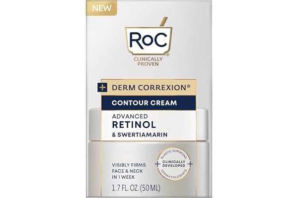 RoC Derm Correxion® Neck Cream with Hyaluronic Acid and Advanced Retinol to visibly Tighten & Lift Horizontal Neck Lines, Fac
