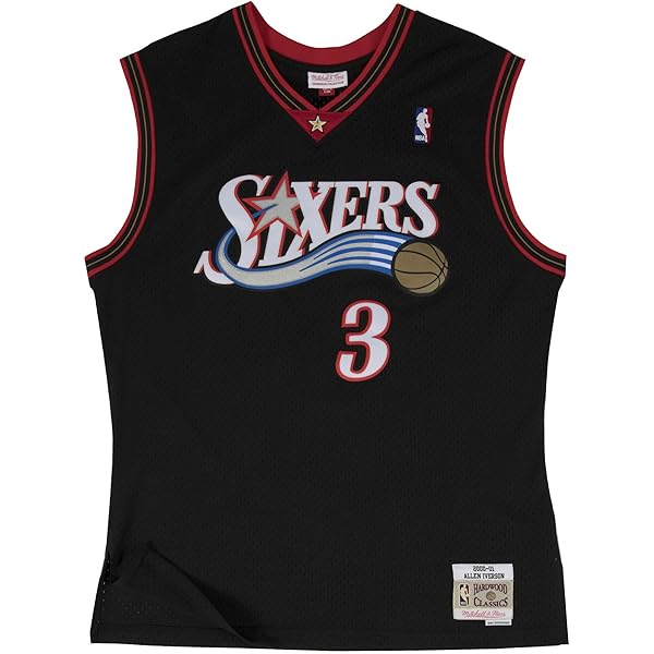 Amazon.com: Youth Allen Iverson Philadephia 76ers Black
