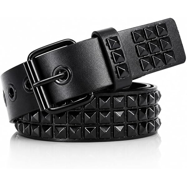 XZQTIVE Studded Belt Metal Punk Rock Rivet Belts for Women/Men XZQTIVE Studded Belt Metal Punk Rock Rivet Belts for Women/Men