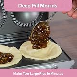 Quest Double Deep Fill Pie Maker 700W Non-Stick 9cm Crimping Edge Cutter view 6