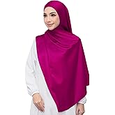 Lina & Lily Luxury Satin Hijab Head Scarf Shawl Wrap for Muslim Women Extra Long
