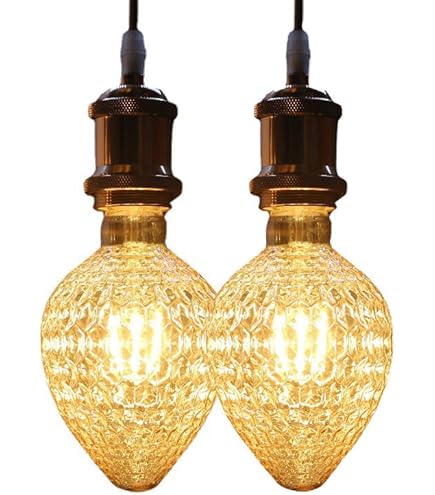 WHFIALUX Large Decorative LED Light Bulbs, Vintage Edison Pumpkin