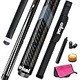 CRICAL Carbon Fiber Pool Cue Stick 58" Billiard Cue Sticks Professional Low Deflection Pool Sticks with 3/8 * 8 Pin Joint and 12.5mm Tip