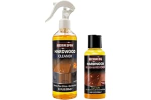 YYSTEBS Furniture Polish Kit: Wood Cleaner Spray & Nourishing Care Oil – For Floors, Kitchen Tables, Desks & All Home Wood Furniture (300ml+120g)