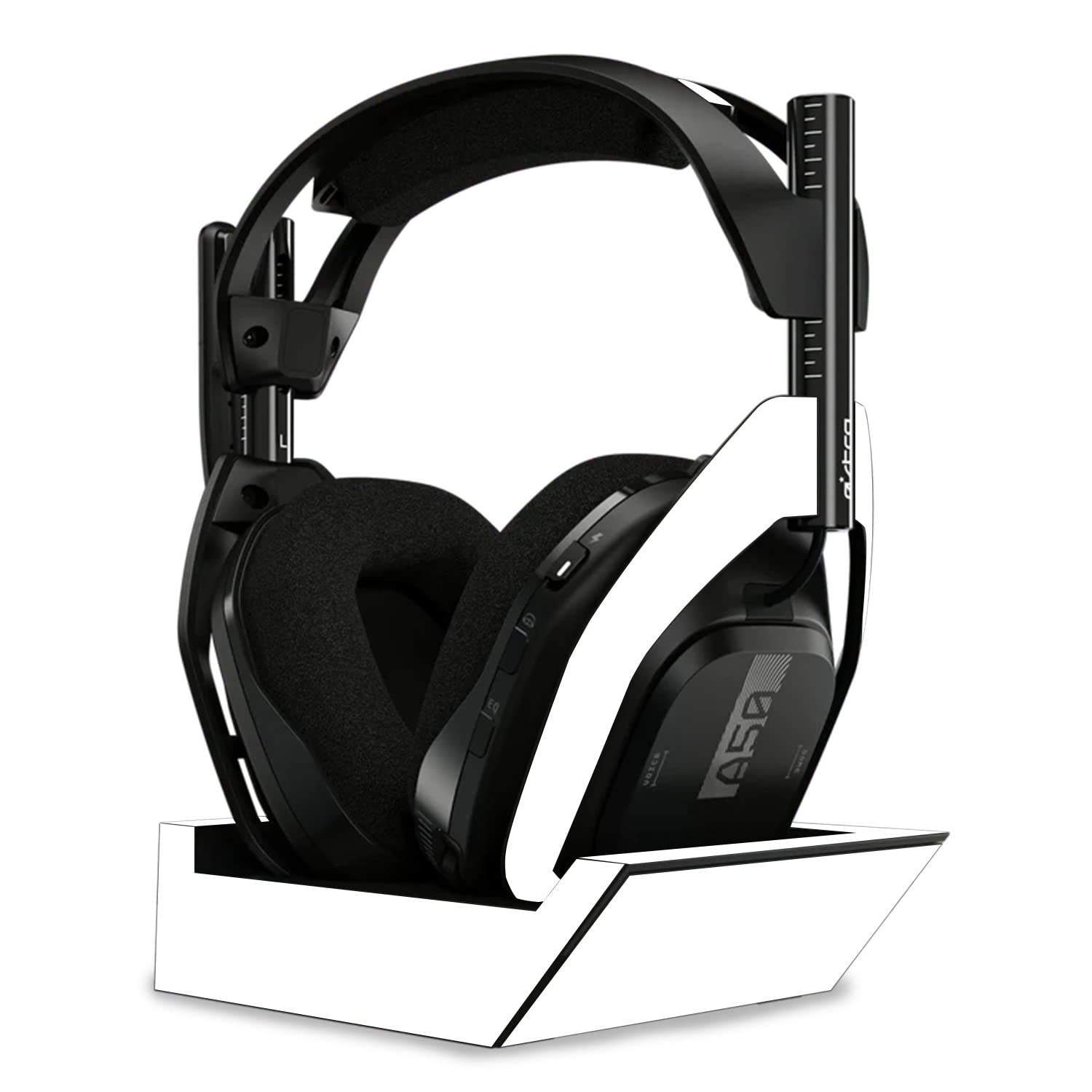 Photo 1 of MightySkins Skin Compatible with Astro A50 Wireless Headphones + Base Station (Gen 4) - Solid White | Protective, Durable, and Unique Vinyl Decal wrap Cover | Easy to Apply | Made in The USA