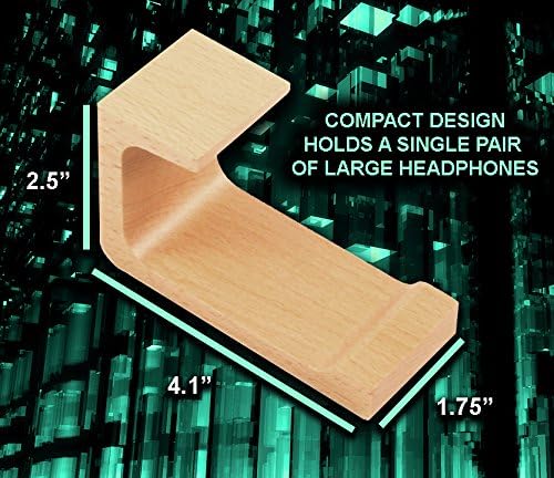 HEADPHONE HANGER Real Beechwood Headphone Stand Desk Mount for PC Gaming Rigs โ Works for Astro A50, A40 TR, A38, A10, Halo A50 Wired or Wireless Headsets - Under Desk Storage
