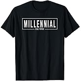 Millennial Established 1992 Birth Year T-Shirt