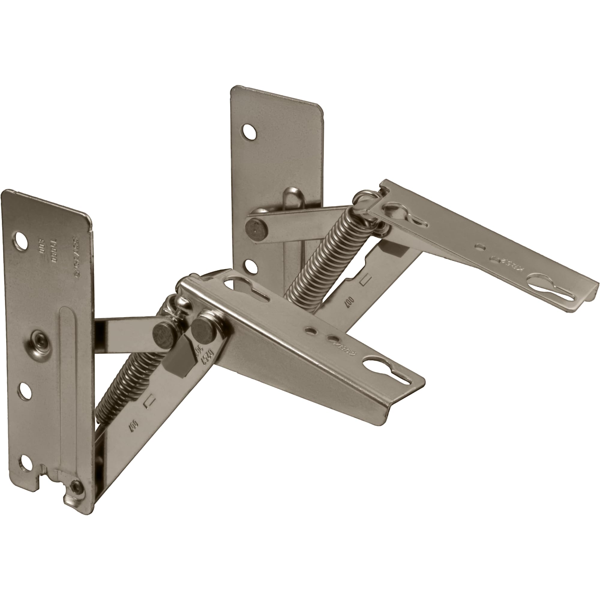 Gedotec Folding Hinge - Grass Kinvaro T-57 | 1 Pair of Folding Hinges Left + Right - Nickel-Plated Metal | Automatic Swivel-up Mechanism with 240 N | Folding Hinge with Lock