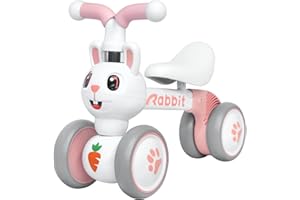 XIAPIA Baby Balance Bike for 1 Year Old Boy Girl First Birthday Gift, 10-36 Months Toddler Balance Bike, No Pedal 4 Wheels Ride-on Toys Indoor Outdoor, 1st Birthday Gifts