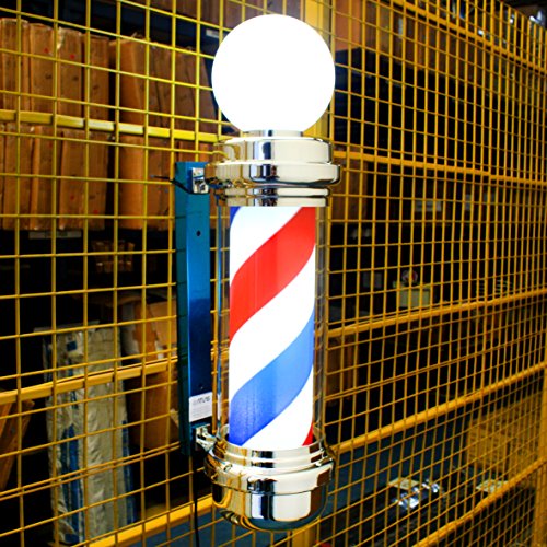 Barber Pole Poste De Barbeiro Aço Inoxidável Outdoor 85cm