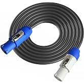 SYBECHATF PowerCon Power Cable 12AWG 3 Pin PowerCon Extension Cable-25FT | PowerCon Input to Output for LED Screen Beam Moving Head Light, Stage Light Power,Audio Video Equipment and More
