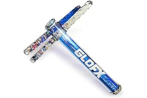 GloFX 7.5-inch Blue Liquid X Kaleidoscope Tube - Colorful Kaleidoscopes for Adults, Flow Toys Rave Glitter Wands - Sensory Gl