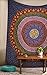 Popular Handicrafts Large Hippie Mandala Bohemian Tapestry - Indian Dorm Decor, Psychedelic Wall Hanging, Ethnic Decorative (84x90 inches) (Multi Color)