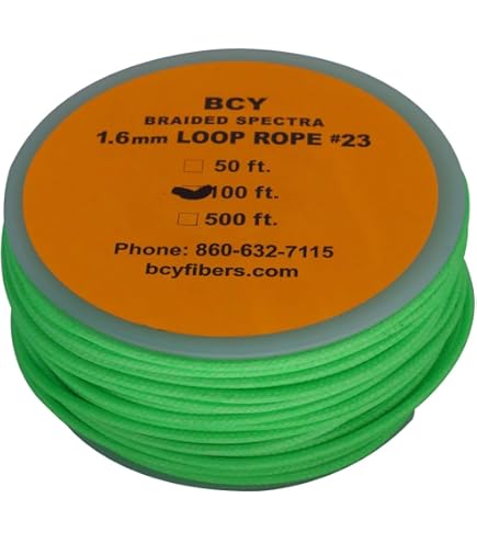 Flo Pink D-Loop Rope By BCY - Choose Length: 1', 3', 5', 10', 25', 50', Or 100'