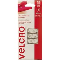 thumbnail image 2 of VELCRO Brand Thin Fasteners Dots – 3/8 Inch, 56 Pack, Clear – 91614 2 of 4