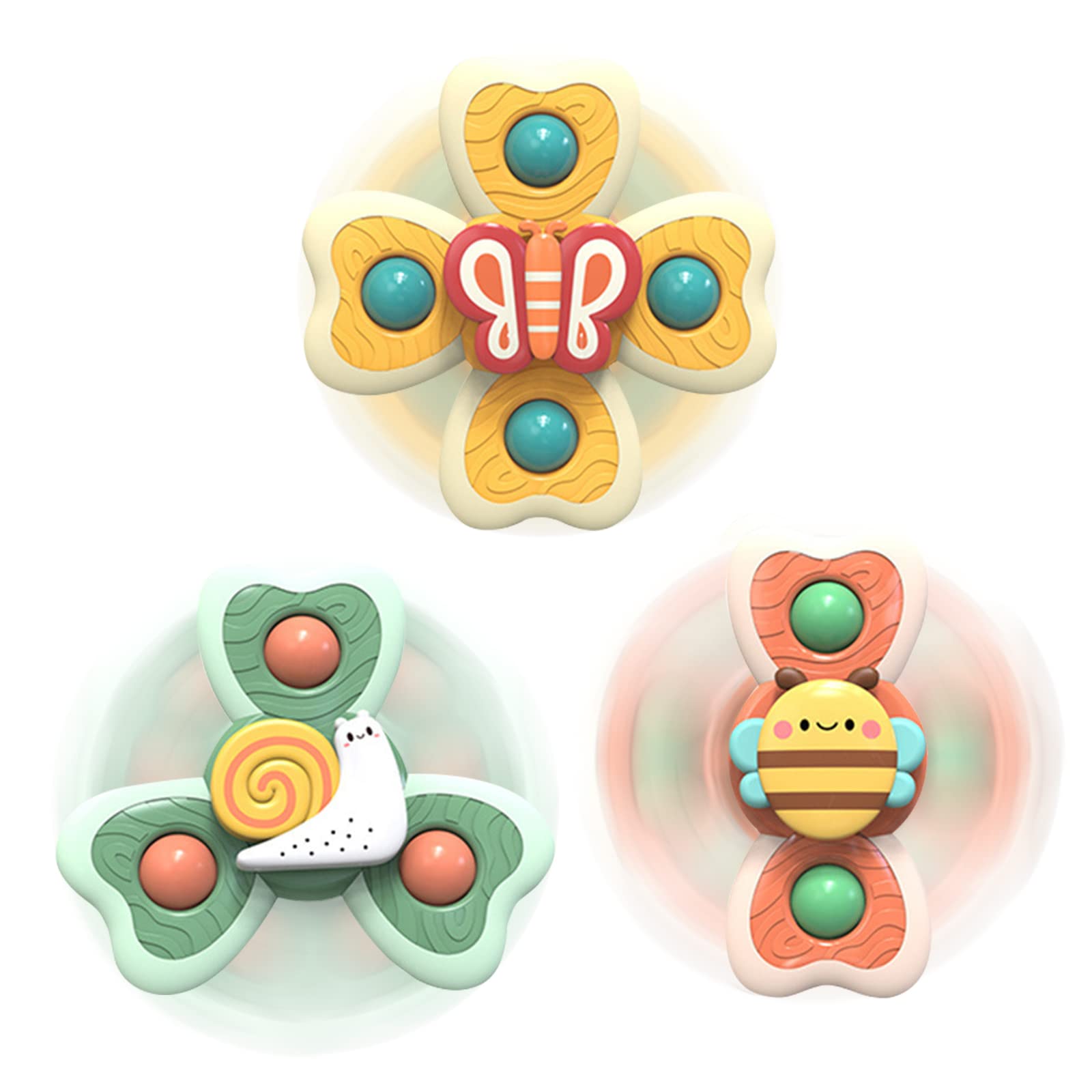 Photo 1 of Baby Suction Cup Spinning Tops Toy, Suction Spinner Toys for Babies, Window Suction Toys for Baby High Chair Tray Bath Table Airplane Travel, Sensory Toys & Best Gift for Toddlers 1-3(Group B)