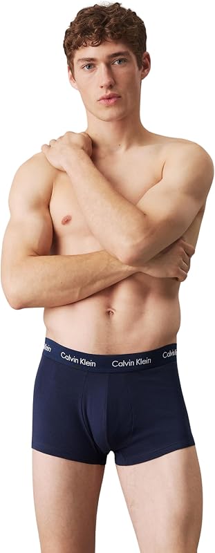 Boxers Taille Basse Lot de 3 Homme sous-Vêtement, Multicolore (Black/Blueshadow/Cobaltwater DTM WB), S