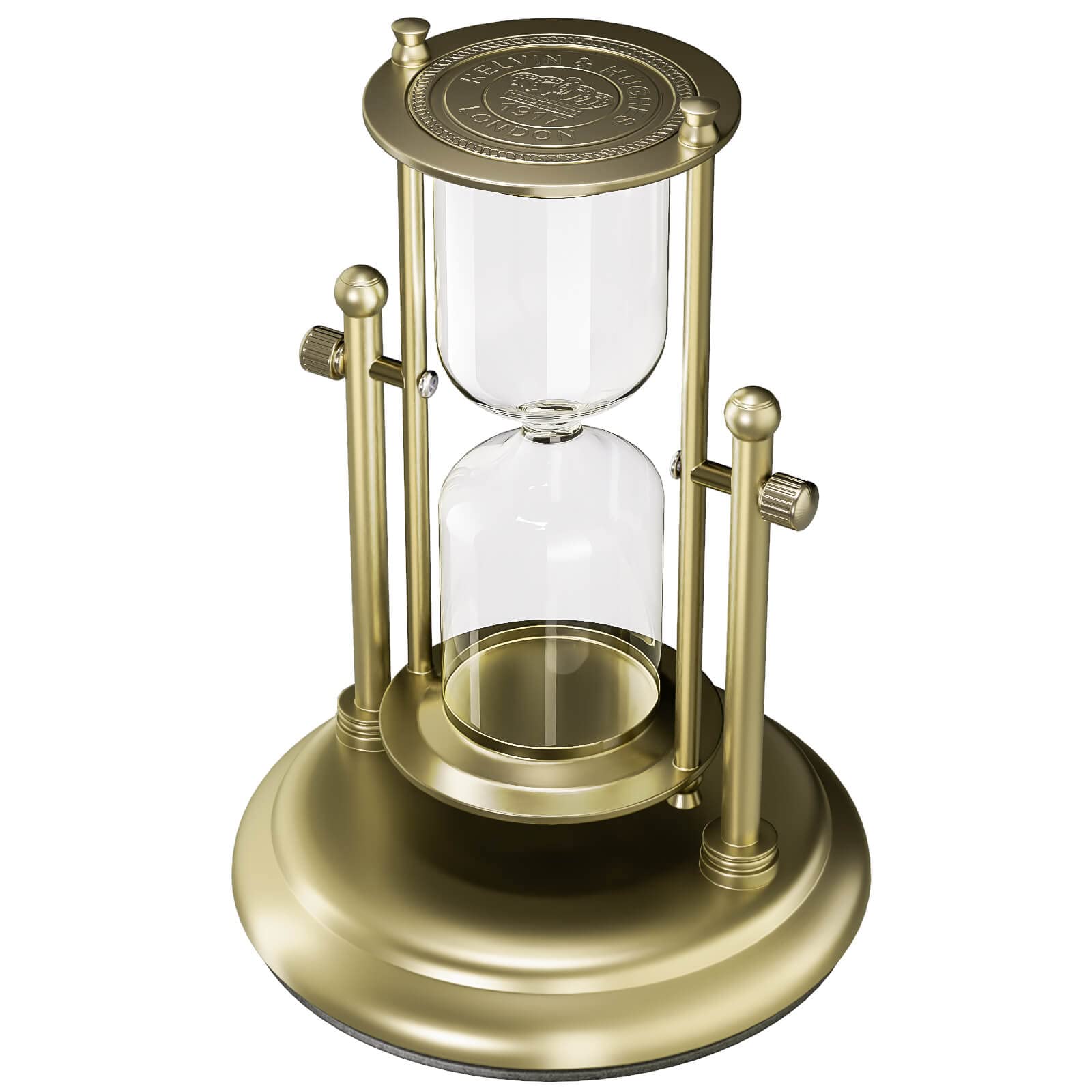 Photo 1 of SuLiao Empty Hourglass, Brass 360 Rotating DIY Sand Timer for Wedding Ceremony Set, Large Antique Without Sand Clock for Desk Home Office Decorative