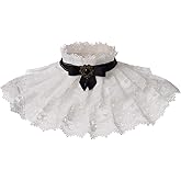 BLESSUME Lolita Neck Collar Elizabethan Ruff Gothic Lace Neck Ruff Collar