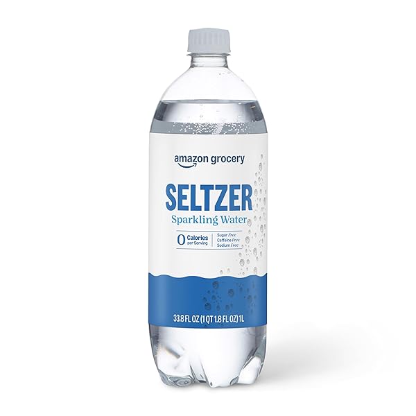 AMAZON GROCERY, SELTZER SPARKLING WATER, 33.8 FL OZ