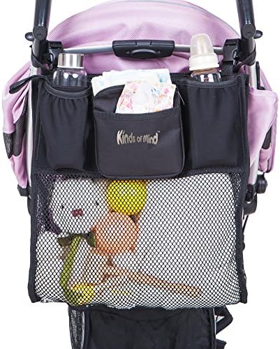 Kinds of Mind Baby Stroller Organizer Storage Bag with Cup Holder
