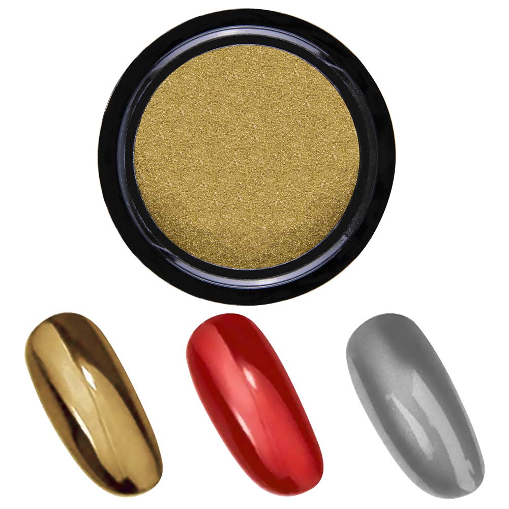 Duufin 22 Colors Nail Powder Metallic Chrome Nail Powders Mirror Effect Nails Manicure Pigment Nail Art Powder with 22 Pcs Eyeshadow Sticks, 1g/Jar : Beauty