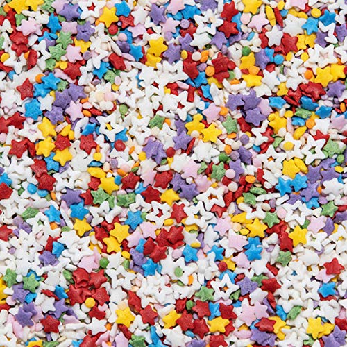 Rainbow Starfetti Sprinkles by Supernatural | No Artificial Dyes | Gluten Free | 2.5oz (3 Pack)
