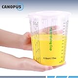 CANOPUS 72oz Paint Mixing Cups Set of 12 with 3 Lids – Clear Graduated Cups view 5