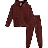 Real Love Toddler Girls Pants Set - 2 Piece Soft Fleece Zip Up Hoodie and Jogger Sweatpants for Girls (Sizes: 2T-6X)