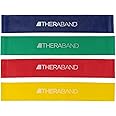 THERABAND Resistance Band Loop Set, Pack of 4, 18 Inch Band Loop Kit for Legs & Butt Workouts, Beginner to Advanced Levels for Exercise, Rehab, Physical Therapy, Stretching, & Strength Training