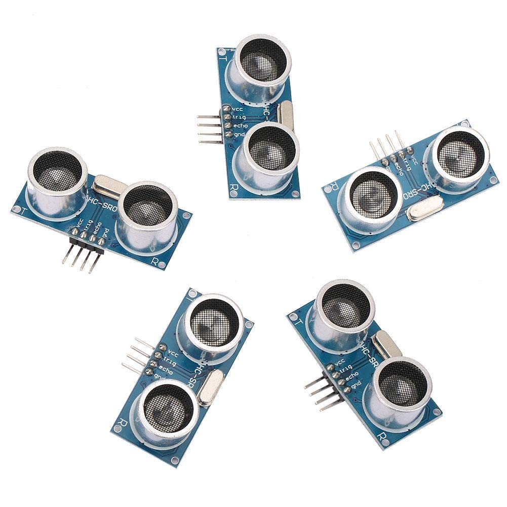 Ultrasonic Sensor HC-SR04 5Pcs Distance Measurement Module 2cm-450cm Detecting Range Transducer