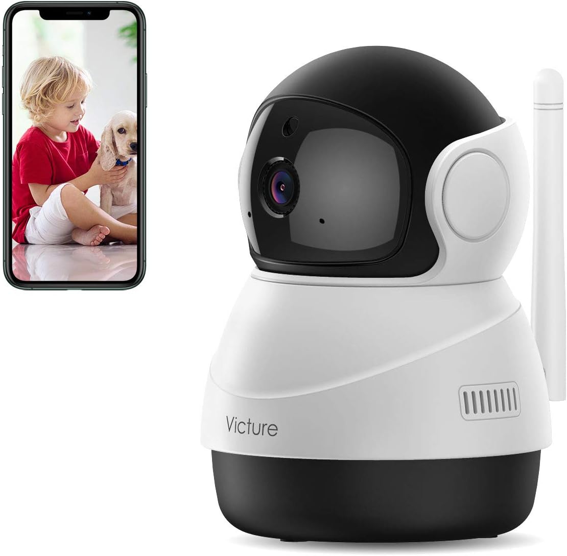 [2021 Upgraded] Pet Camera, Victure 1080P Wi-Fi Home Security Camera, Sound Detection, Motion Detection and Tracking, Two-Way Audio, Night Vision, Cloud Service, iOS/Android, APP Victure Home