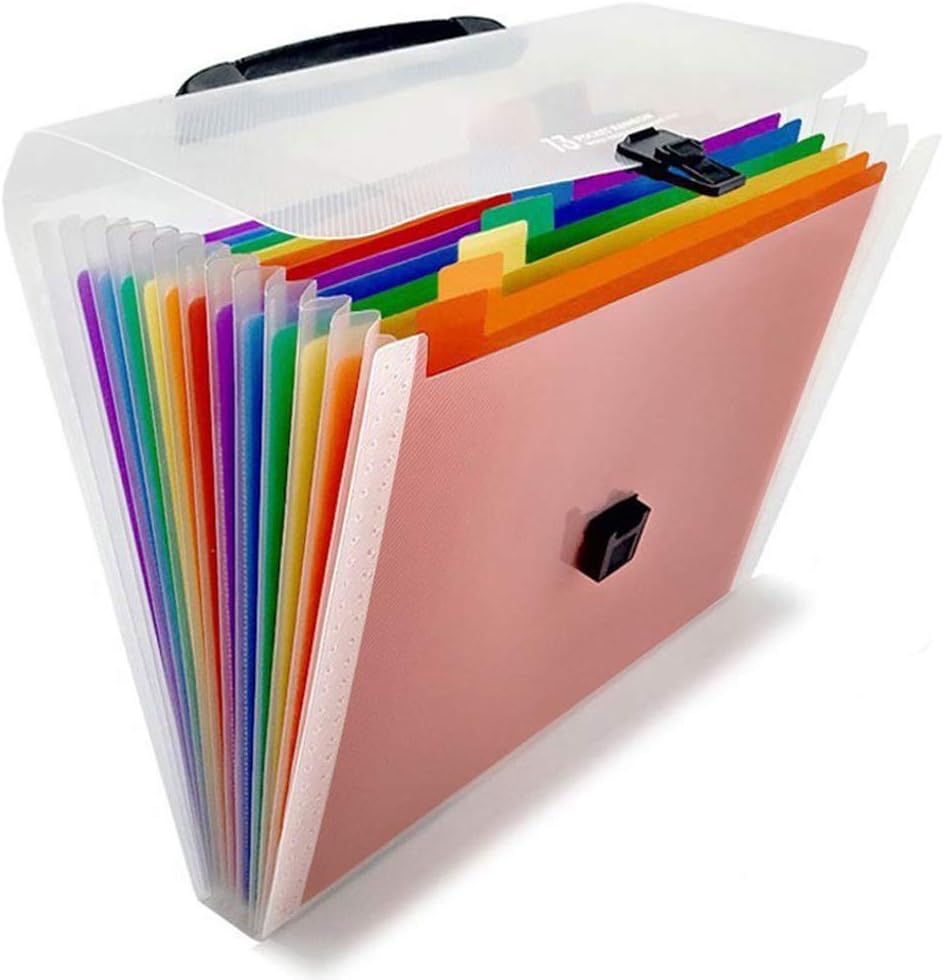 Expanding File Organisers，13 Pockets Filing Document Storage,A4 Size ...